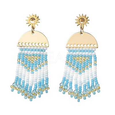 Brass Chandelier Earrings for Women EJEW-MZ00757-01-1