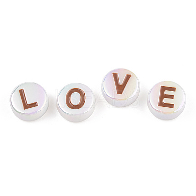 UV Plating Enamel Acrylic Beads PACR-N015-01E-1
