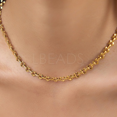 304 Stainless Steel Link Chain Necklaces for Women SA-CBAABBA-06G-1