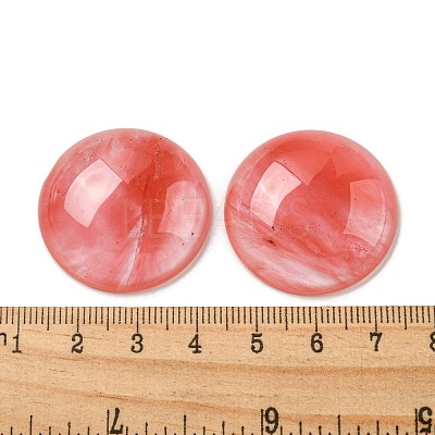 Cherry Quartz Glass Cabochons G-C115-02B-04-1