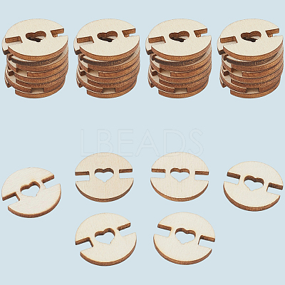 1 Set 1-Hole Wood Buttons BUTT-CY0001-16C-1