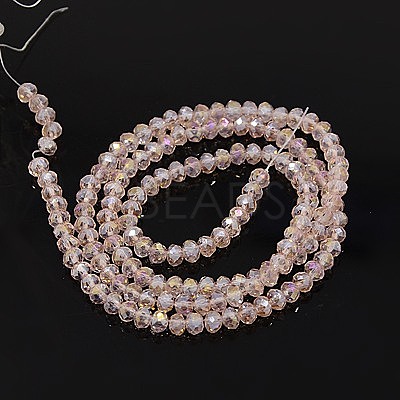 Electroplate Glass Beads Strands EGLA-D020-4x3mm-69-1