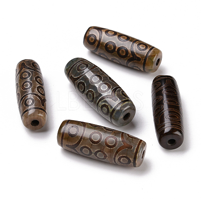 Tibetan Style dZi Beads X-TDZI-E004-06-1