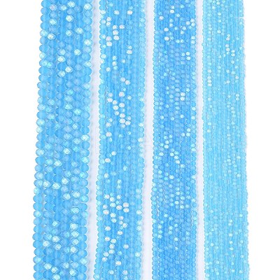 Transparent Glass Beads Strands EGLA-A044-T2mm-MB08-1