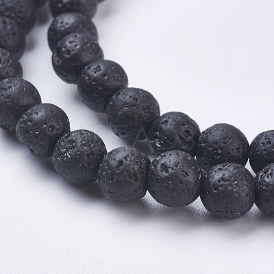 Natural Lava Rock Beads Strands G-J346-37-6mm-1
