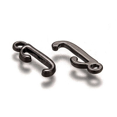 Gunmetal Plated Alloy Letter Pendants PALLOY-J718-01B-J-1