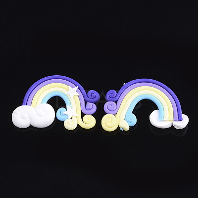 Handmade Polymer Clay Cabochons CLAY-S091-08-1