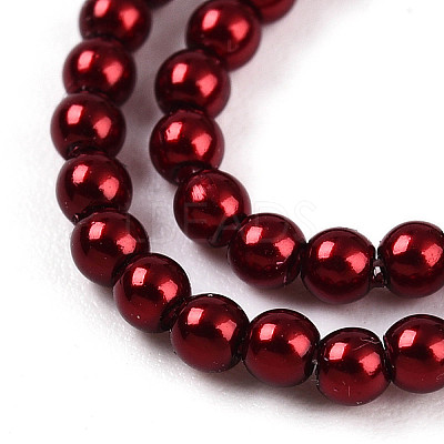Baking Paint Pearlized Glass Pearl Bead Strands HY-N002-2mm-A13-1