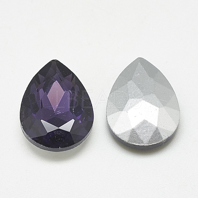 Pointed Back Glass Rhinestone Cabochons RGLA-T081-7x10mm-16-1