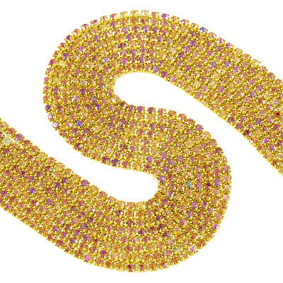 4.8 Yards Iron Rhinestone Cup Chains CH-TA0001-10F-1