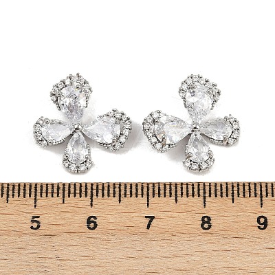 Brass Micro Pave Cubic Zirconia Pendants KK-H078-26P-1