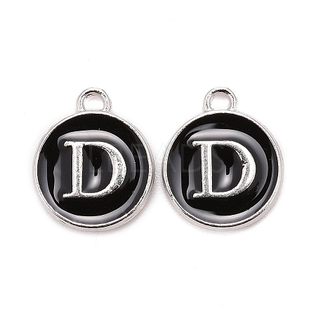 Platinum Plated Alloy Charms LS-ENAM-S118-02D-P-1