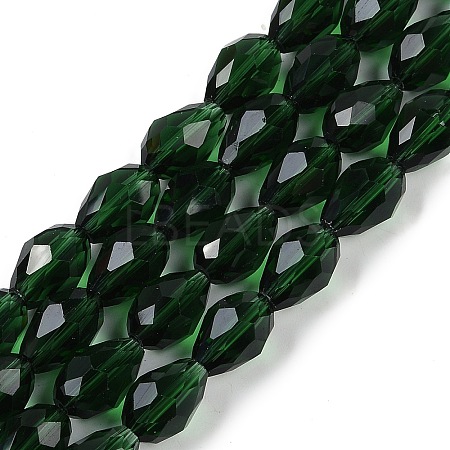 Transparent Glass Beads Strands EGLA-N013-T8mm-D15-1