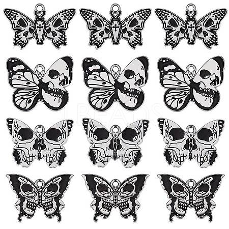 20Pcs 4 Style Halloween Alloy Enamel Pendants ENAM-SC0003-99-1