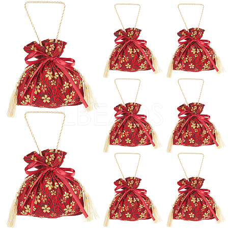 Flower Printed Cloth Drawstring Storage Bags ABAG-WH20010-20A-01-1