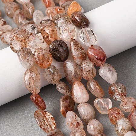 Natural Rutilated Quartz Beads Strands G-P568-C10-01-1
