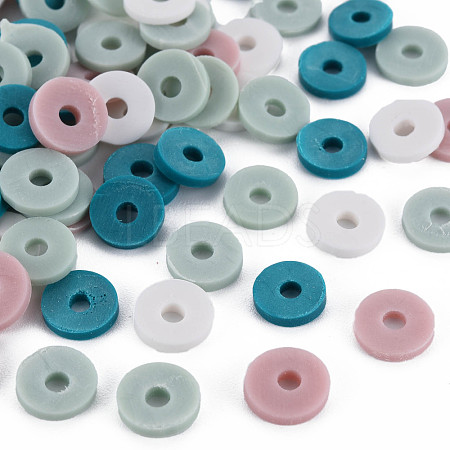 4 Colors Handmade Polymer Clay Beads CLAY-N011-032-01-1
