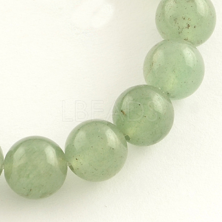 Natural Gemstone Green Aventurine Round Bead Strands X-G-R265-8mm-1