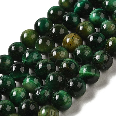 Grade AB+ Dyed Natural Tiger Eye Beads Strands X-G-G102-A01-03-1