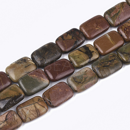 Natural Picasso Stone/Picasso Jasper Beads Strands G-S355-03-1