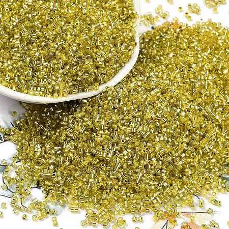 Baking Paint Silver Lined Glass Seed Beads SEED-H003-09E-1