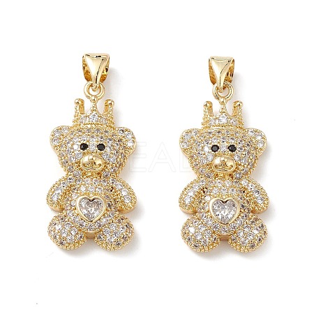 Brass Micro Pave Cubic Zirconia Pendants KK-M240-09F-1