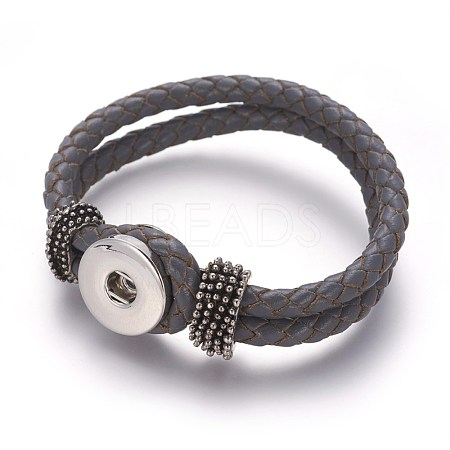 Leather Snap Bracelet Making X-AJEW-R022-05-1