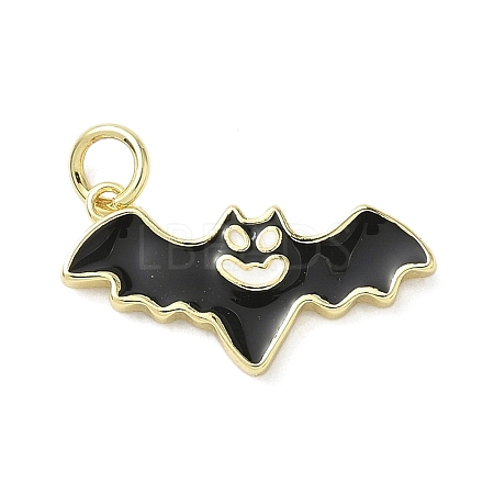 Halloween Theme Brass Enamel Pendants KK-L248-01G-01-1
