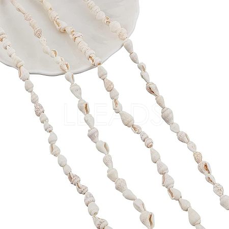 HOBBIESAY 3 strands Natural Trumpet Shell Beads Strands SSHEL-HY0001-01-1