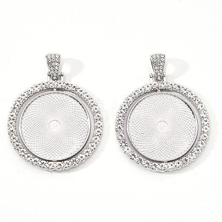 Alloy Pendant Cabochon Settings Y-PALLOY-S107-005P-RS-1