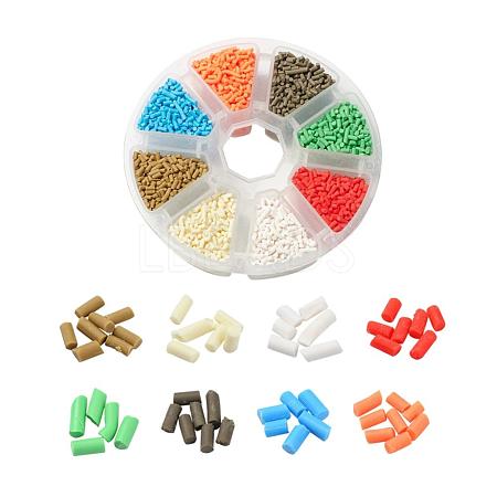 8000Pcs 8 Colors Handmade Polymer Clay Sprinkle Beads CLAY-YW0001-13C-1