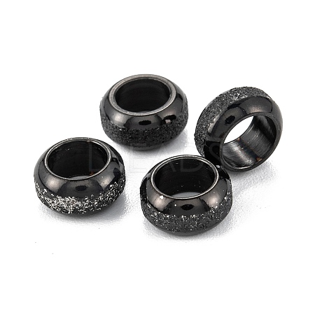 Frosted 201 Stainless Steel European Beads X-STAS-B020-13EB-1