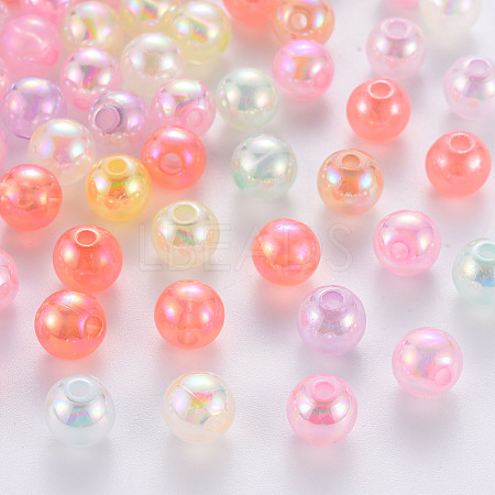 AB Colour Imitation Jelly Acrylic Beads X-MACR-S823-8mm-1