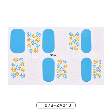 Fruit Floral Leopard Print Full Wrap Nail Polish Stickers MRMJ-T078-ZA010-1