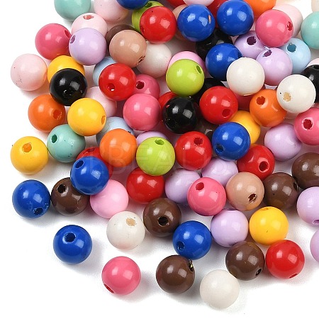 Opaque Acrylic Beads OACR-B036-03-1