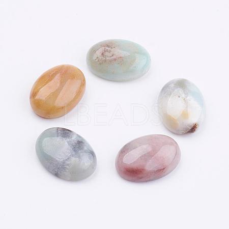 Natural Flower Amazonite Cabochons G-K217-01B-1