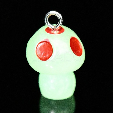 Spray Painted Luminous Resin Pendants RESI-A017-05C-1