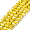 Electroplate Glass Beads Strands EGLA-A044-P6mm-B04-1