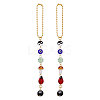 2Pcs Glass Car Pendant Decorations AJEW-GL0003-28-1