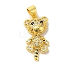 Brass Micro Pave Cubic Zirconia Pendants KK-Z042-16G-03-1