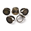 Brass Adjustable Ring Blank Base Cabochon Setting Components X-KK-O003-05AB-NF-5
