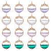 16Pcs 4 Colors Glass Pendants GLAA-GA0001-32-1
