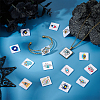 1Set Glass Cabochons GGLA-PH0001-65A-5