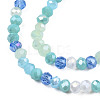 Electroplate Glass Beads Strands X-EGLA-T020-12F-3