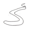 Non-Tarnish 304 Stainless Steel Rolo Chain Necklace for Men Women NJEW-K245-022A-1