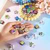 30Pcs 3 Styles Rainbow Iridescent Printed Opaque Acrylic Beads OACR-TA0004-52B-6