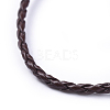 Trendy Braided Imitation Leather Necklace Making NJEW-S105-002-3