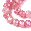 Dyed Crackle Imitation Jade Glass Beads Strands EGLA-Q131-02C-06-3