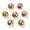 Two Tone UV Plating Rainbow Iridescent Acrylic Beads TACR-D010-06F-2