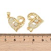 Brass Micro Pave Cubic Zirconia Pendants KK-P339-18G-3